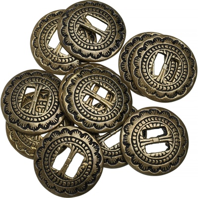 Outfit4Events Westernový knoflík Concho 33mm z mosazného masivu