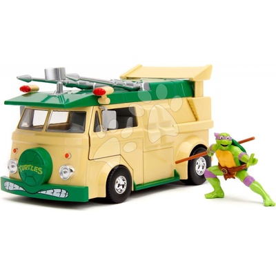 Jada Autíčko Turtles Party Wagon kovové s otevíratelnými dveřmi a figurka Donatello délka 20 cm 1:24