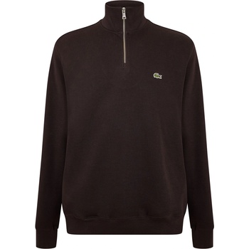 Lacoste Поларена блуза Lacoste Men's Quarter-Zip Fleece Top - Brown 3LA