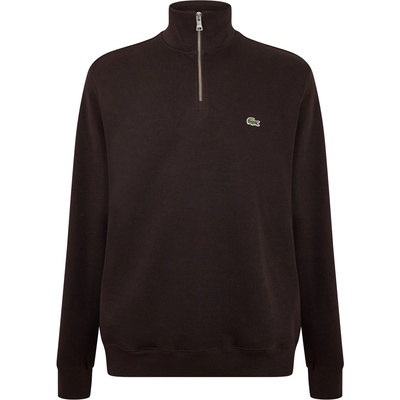 Lacoste Поларена блуза Lacoste Men's Quarter-Zip Fleece Top - Brown 3LA