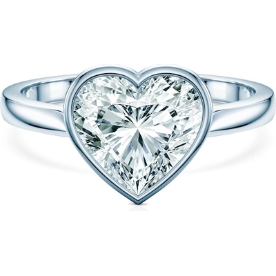 SAVICKI Годежен пръстен Pure: бяло злато, лабораторен диамант с шлифовка "сърце