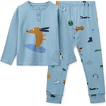 LIEWOOD Детско ежедневно термо бельо LIEWOOD Kid's Wilhelm Printed Pyjamas Set Pyjamas - Dog / Fun / Beach Blue / Mix - размер 86/92 (EU) (714-1780-0114)