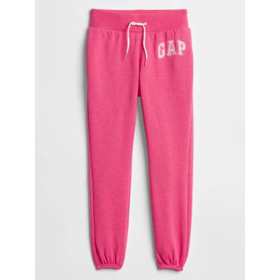 GAP Růžové holčičí tepláky s logem biela fuchsiová