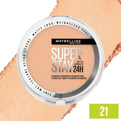 Maybelline SuperStay 24H Hybrid Powder-Foundation kompaktný púdrový make-up pre matný vzhľad 21 9 g