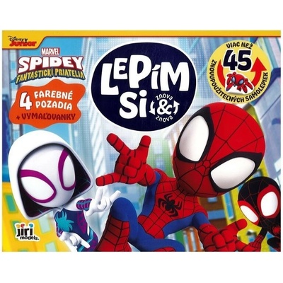 Jiri Models 3984-4 Marvel Lepím si znova & znova samolepkový album A4 omaľovanky 45 samolepiek