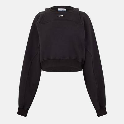 OFF WHITE Блуза OFF WHITE Women's Crew-Neck Crew Sweatshirt - Black/White
