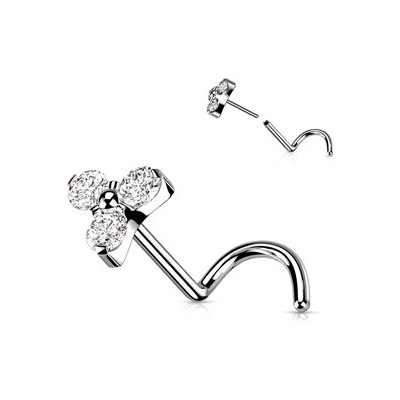Šperky4U Push In piercing do nosu titan TIT1177