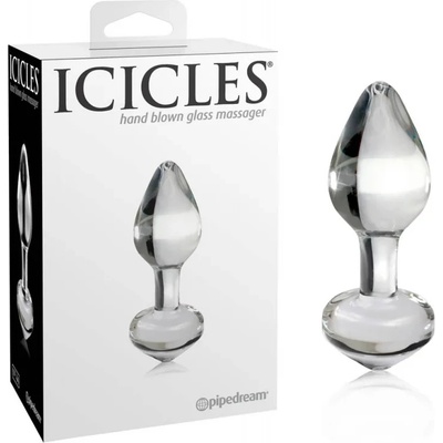 Анален плъг от стъкло, прозрачен, 8, 5см. - Icicles №44 (PD2944-20)