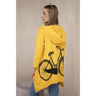 Mikina Bike s potlačou zlatá
