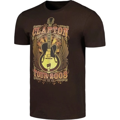 Eric Clapton tričko Tour 2008 hnedé