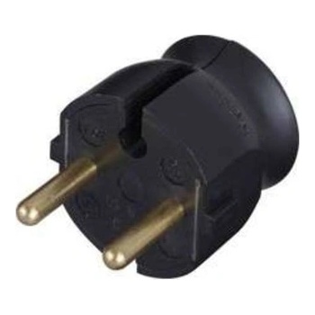 Legrand 054366 пластмасов страничен вход, черен щепсел 2P+F (054366)