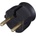 Legrand 054366 пластмасов страничен вход, черен щепсел 2P+F (054366)