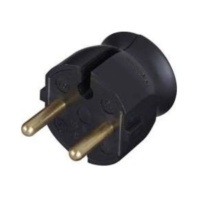 Legrand 054366 пластмасов страничен вход, черен щепсел 2P+F (054366)