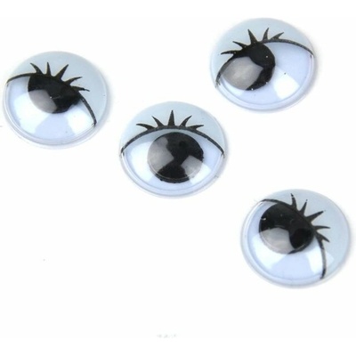 HobbyFun Očička kulatá s řasami 15 mm - 30 ks, Hobby Fun