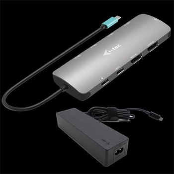 i-Tec USB-C Metal Nano 2x Display Docking Station with PD 100 W + Charger 100W C31NANOHDM2D100