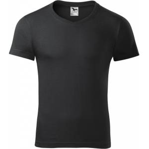 MALFINI Malfini slim fit v-neck 146 / Мъжка тениска с v-образно деколте - абаносово сиво xxxl (1469418)