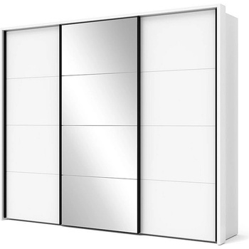 Image 1 of ЕВРОМАР Гардероб 270 см kama бяло с допълнително led осветление