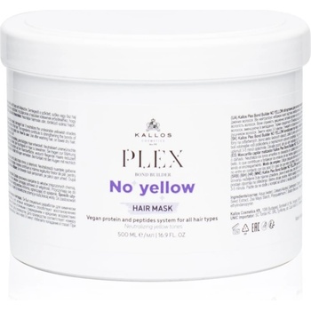 Kallos Plex No Yellow маска за коса неутрализиращ жълтеникавите оттенъци 500ml