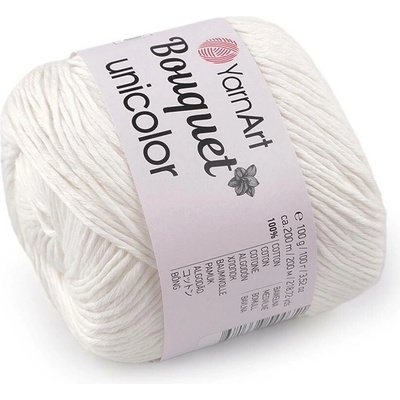 Bavlněná pletací příze Bouquet Unicolor 100 g Varianta: 1 (3201) Off White, Balení: 1 ks 58575/149752/269407
