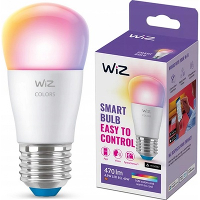 WiZ Colors 8719514554672 inteligentná žiarovka LED E27 4,9W 470lm 2200-6500K RGB stmievateľná