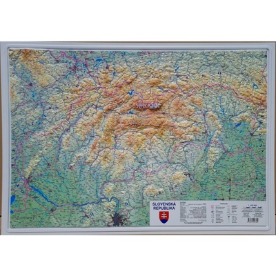 Slovensko plastická reliéfna mapa 1: 450 000 Shocart