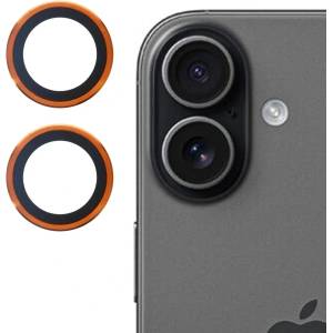  Стъклени протектори за камера Lens Fulm за iPhone 17, оранжев