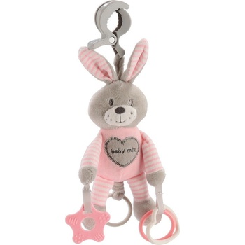 Baby Mix plyšová hračka s vibrací králík růžový