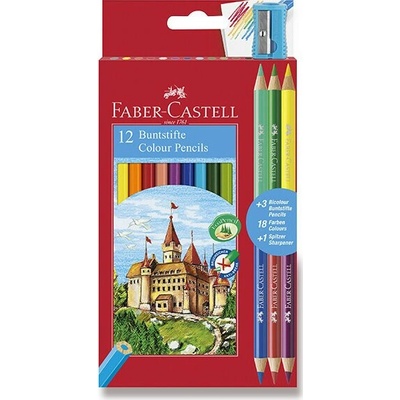 Faber Castell pastelky 110312 12 farieb + 6 farieb