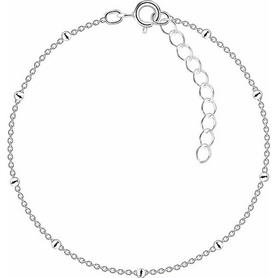 Nefertitis 12114 Stříbrný náramek řetízek s kuličkami 18 cm NF59072 18 cm, 0,75 g