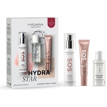 MÁDARA SOS Hydra Star Collection Sada pro suchou a dehydratovanou pleť Micelární voda 50 ml + Intenzívní sérum SOS Hydra Repair 20 ml +Krém SOS Hydra Recharge 50 ml