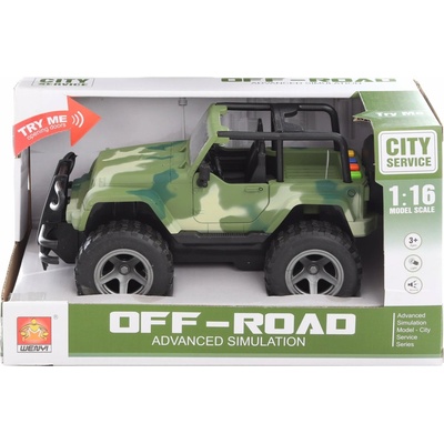 Dromader Jeep Polícia na batérie 20cm