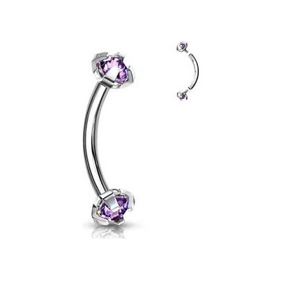 Šperky4U piercing do obočí s vnitřním závitem OB01005-TZ