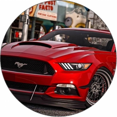 Jedlý papír GTA Ford Mustang červený 19,5 cm