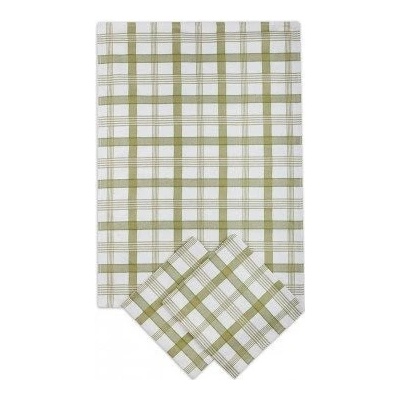 Tegatex moderní káro 50x70 cm khaki 3 ks