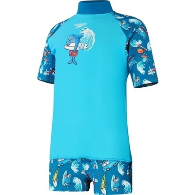 Speedo plážový UV set triko a šortky modrý