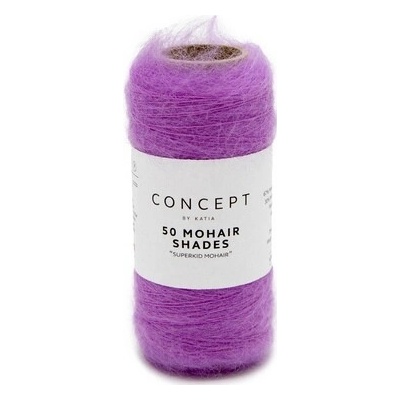 50 MOHAIR SHADES Katia Farby 50 MOHAIR: 37 lila