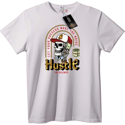 NOONEBRAND Тениска 'Черепът и Парите' - XL, White