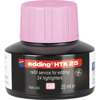 Edding HTK 25 | náhradní inkoust pro zvýrazňovače pastelově růžový