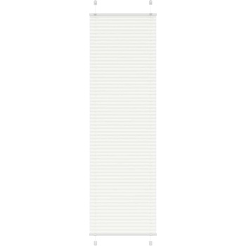 vidaXL Плисирана щора Бяла 65x200 cm Ширина на плата 64, 4 cm Полиестер (4015510)