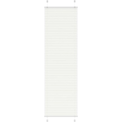 vidaXL Плисирана щора Бяла 65x200 cm Ширина на плата 64, 4 cm Полиестер (4015510)