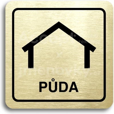 ACCEPT Piktogram půda - zlatá tabulka - černý tisk