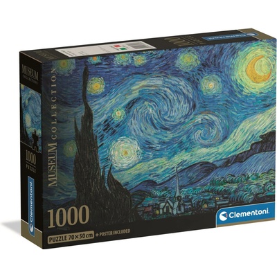 Clementoni Van Gogh Hvězdná noc nad Rhônou 39344 1000 dílků