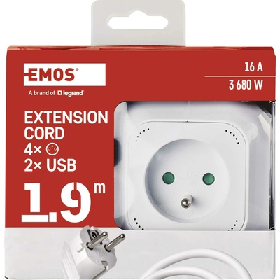 EMOS rozbočovací kostka USB 1,9m 1902040190