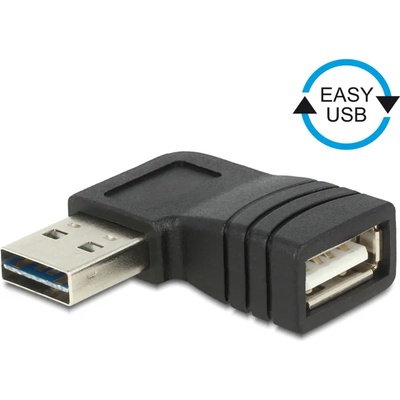Delock EASY-USB 2.0-A мъжки към USB 2.0-A женски ляв/дясно въртящ се адаптер (65522)