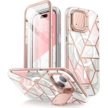 SUPCASE Magsafe Дамски Калъф за iPhone 15, SUPCASE IBLSN Cosmo Marble, Розов (843439124318)