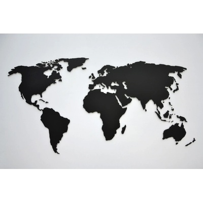 MAJADESIGN Nástěnná dřevěná MAPA SVĚTA XXL 240x121 cm - BAREVNĚ LAKOVANÁ Provedení: S hranicemi