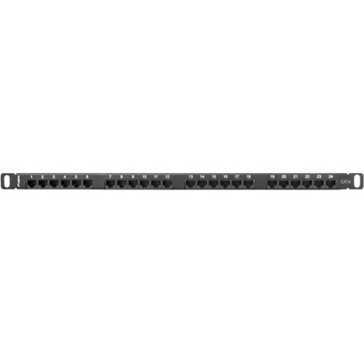 Lanberg Пач панел Lanberg PPU6-0024-B, 24x порта, 19", 0.5U, Cat. 6, IDC T568A/T568B, черен (PPU6-0024-B)