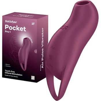 Image 1 of Клитор стимулатор, вълни под налягане и вибрации - Pocket Pro 1 Purple (SATISFY463)