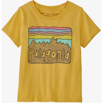 Patagonia Baby Regenerative Organic Certified t shirt Surfboard Yellow