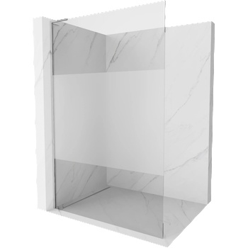 Mexen Kioto L душ стена Walk-in 80 x 200 cm, прозрачна/матова, хром - 800-080-103-01-35 (800-080-103-01-35)